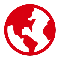 Global market experience icon - trusted across America, Europe and Oceania